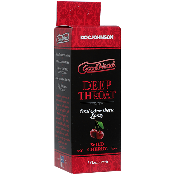 Спрей для мінету Doc Johnson GoodHead DeepThroat Spray - Wild Cherry 59 мл для глибокого мінету фото 2