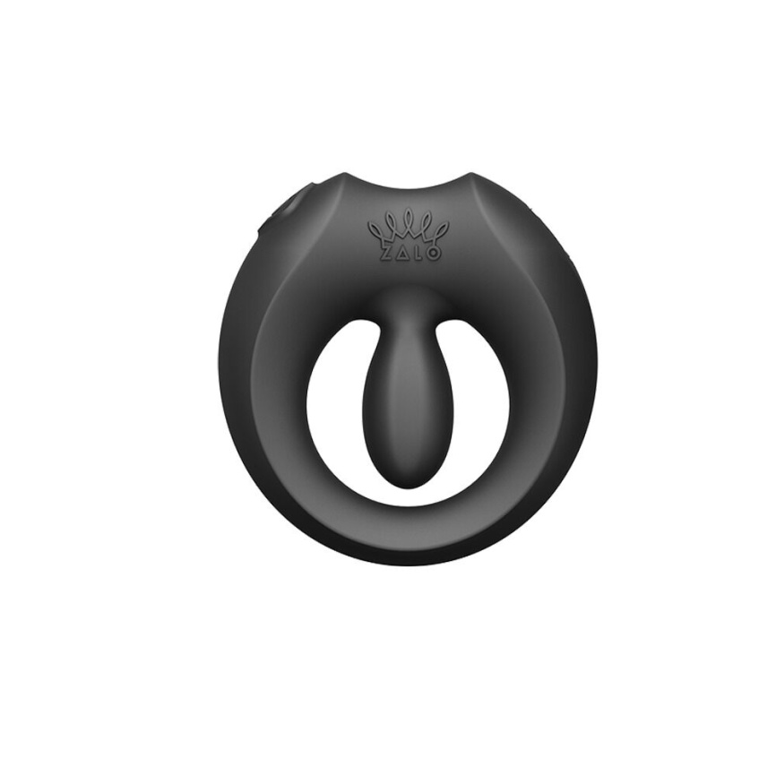 Ерекційне смарт-віброкільце Zalo Apis Obsidian Black, до 4 годин роботи, зарядний кейс фото 1