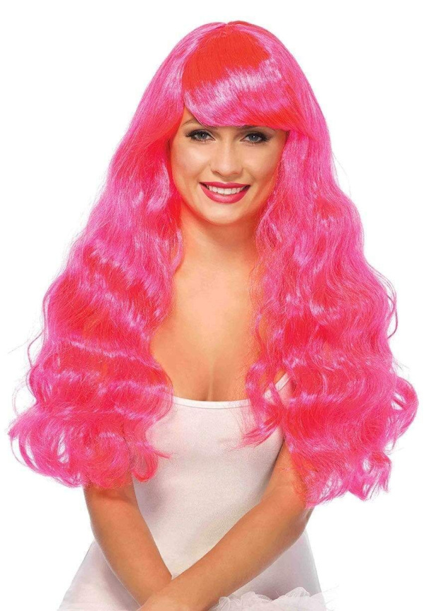 Leg Avenue Neon Star Long Wavy Wig Pink фото 1