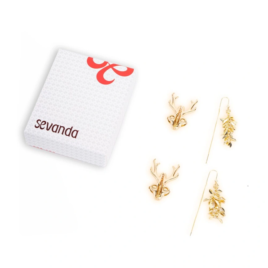 Зажимы для сосков LOCKINK SEVANDA Stag Adjustable Nipple Clamps, золотистые, со съемными подвесками фото 6