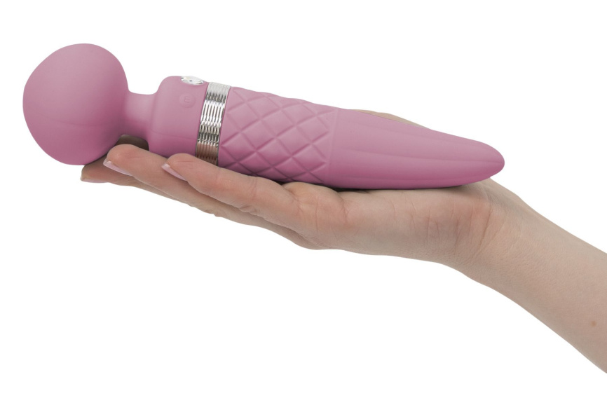Вібромасажер 2в1 PILLOW TALK - Sultry Pink, класичний масажер і вібратор з ротацією, підігрів фото 8