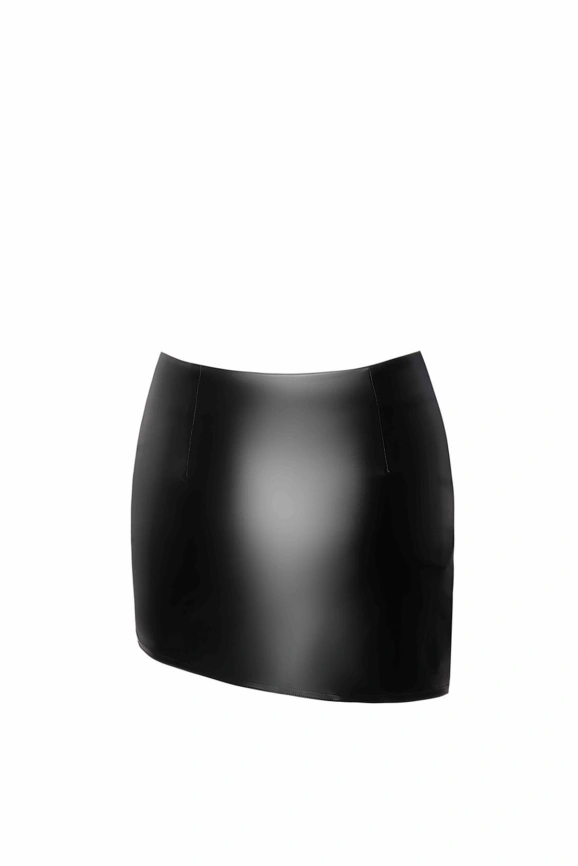 Юбка Noir Handmade F305 Legacy, XXL, black, мини, под латекс, асимметричный крой фото 5