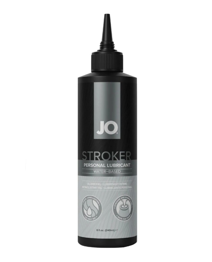 Лубрикант для мастурбаторів JO Stroker Lubricant 240 мл, на водній основі, густий, з аплікатором фото 1