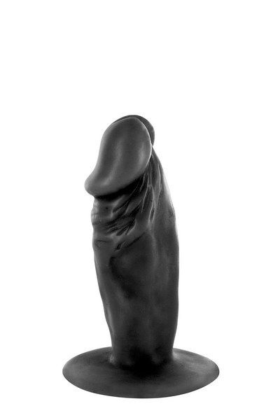 Фалоімітатор Real Body — Real Tim Black, TPE, діаметр 3,4 см фото 1