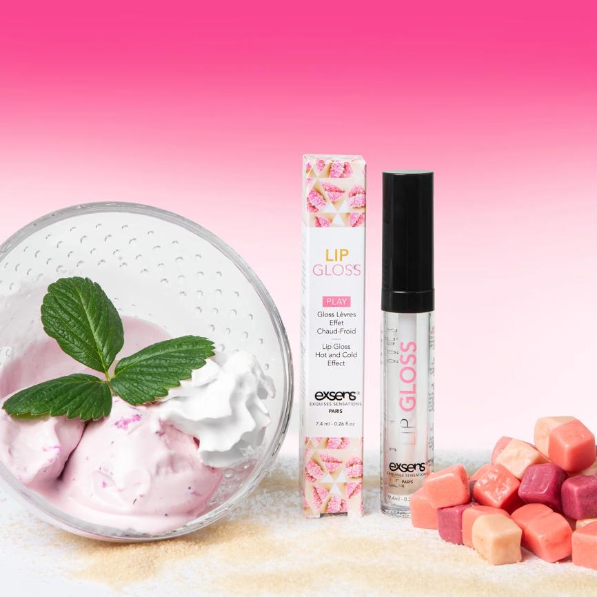 Стимулювальний блиск для губ EXSENS Lip Gloss 7,4 мл, ефект поколювання і холод-тепло фото 6