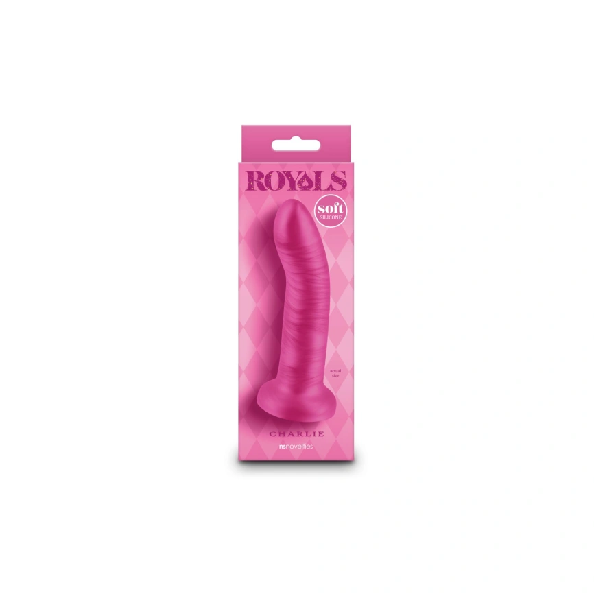 Дилдо NS Novelties Royals - 5" Charlie - Metallic Pink фото 4