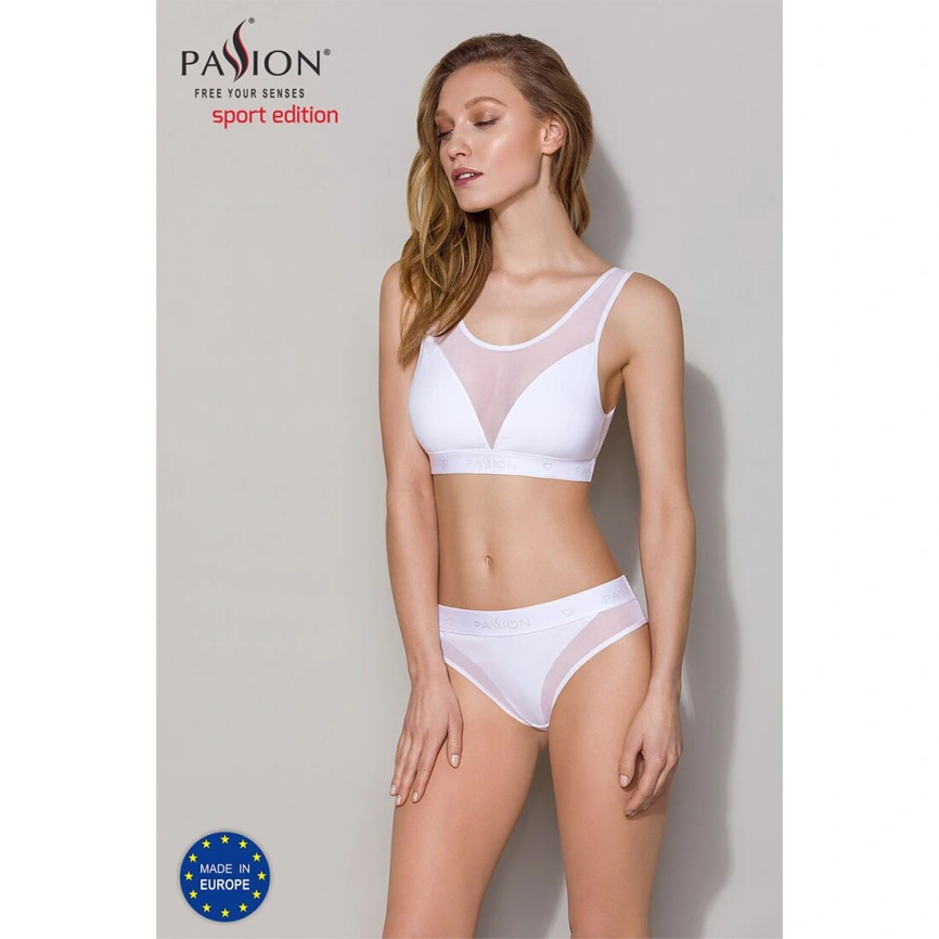 Топ с прозрачной вставкой Passion PS002 TOP S, white фото 8