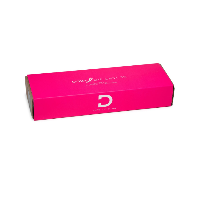 Вібромасажер DOXY Die Cast 3R Hot Pink, дуже потужний, перезаряджуваний, металевий корпус фото 9