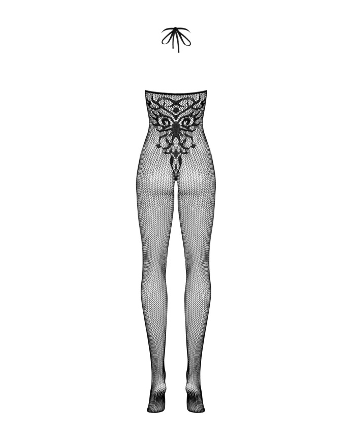Бодістокінг Obsessive Bodystocking G308 S/M/L, халтер, декор у вигляді татуювання фото 6