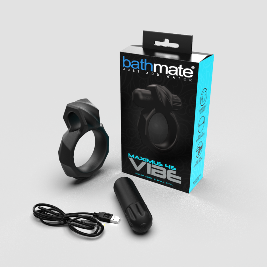 Ерекційне кільце з віброкулею Bathmate Maximus VIBE 45mm, перезаряджається фото 2