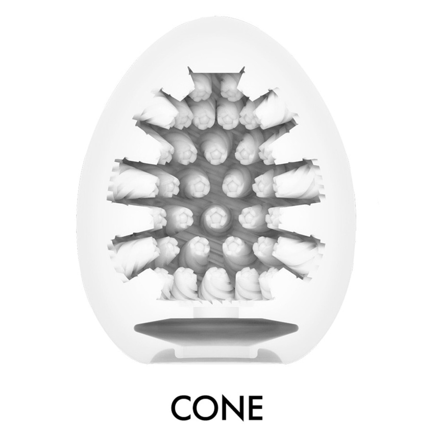 Мастурбатор-яйце Tenga Egg Cone, щільний TPE, пробник лубриканту 5 мл фото 3