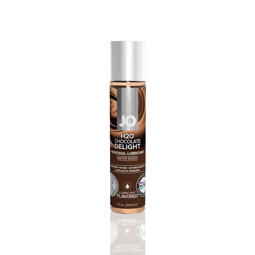 Смазка на водной основе JO H2O — Chocolate Delight (30 мл) без сахара, растительный глицерин фото 1