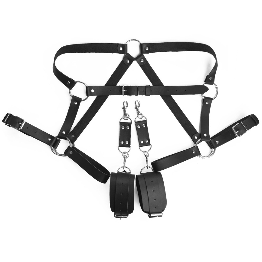 Бондажний набір Art of Sex – Bondage set Anasteisha L-2XL, чорний фото 3