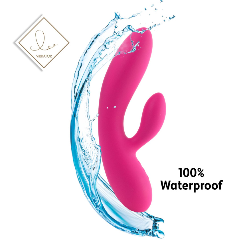 Гнучкий вібратор кролик з двома моторами FeelzToys Lea Rabbit Vibrator Rubine Red фото 5