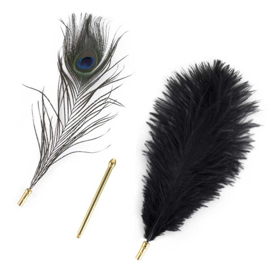 Лоскітка LOCKINK SEVANDA Natural Peacock Flirting Feather Tickler, пір’я павича та страуса фото 1