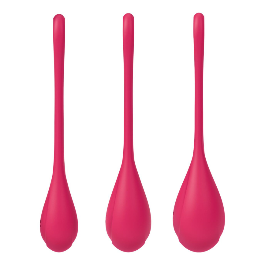 Набір йоні намистин Satisfyer Yoni Power 1 Red, діаметр 2-2,5-3см, вага 22-46-74гр фото 2