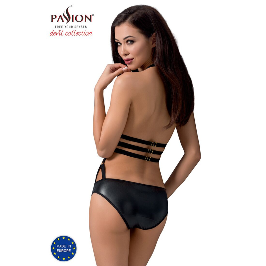 Боді монокіні під латекс Passion Exclusive LAMIS BODY L/XL, black фото 2