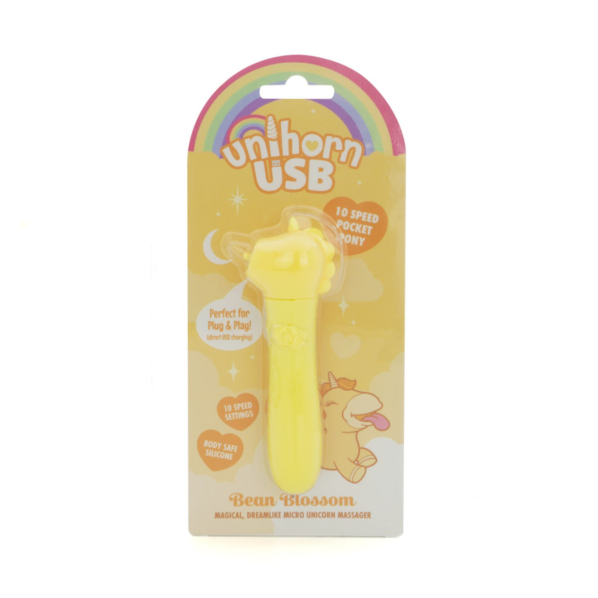 Вібратор-єдиноріжка Unihorn USB Bullet – Bean Blossom, віброкуля, USB-зарядка, 10 режимів фото 6