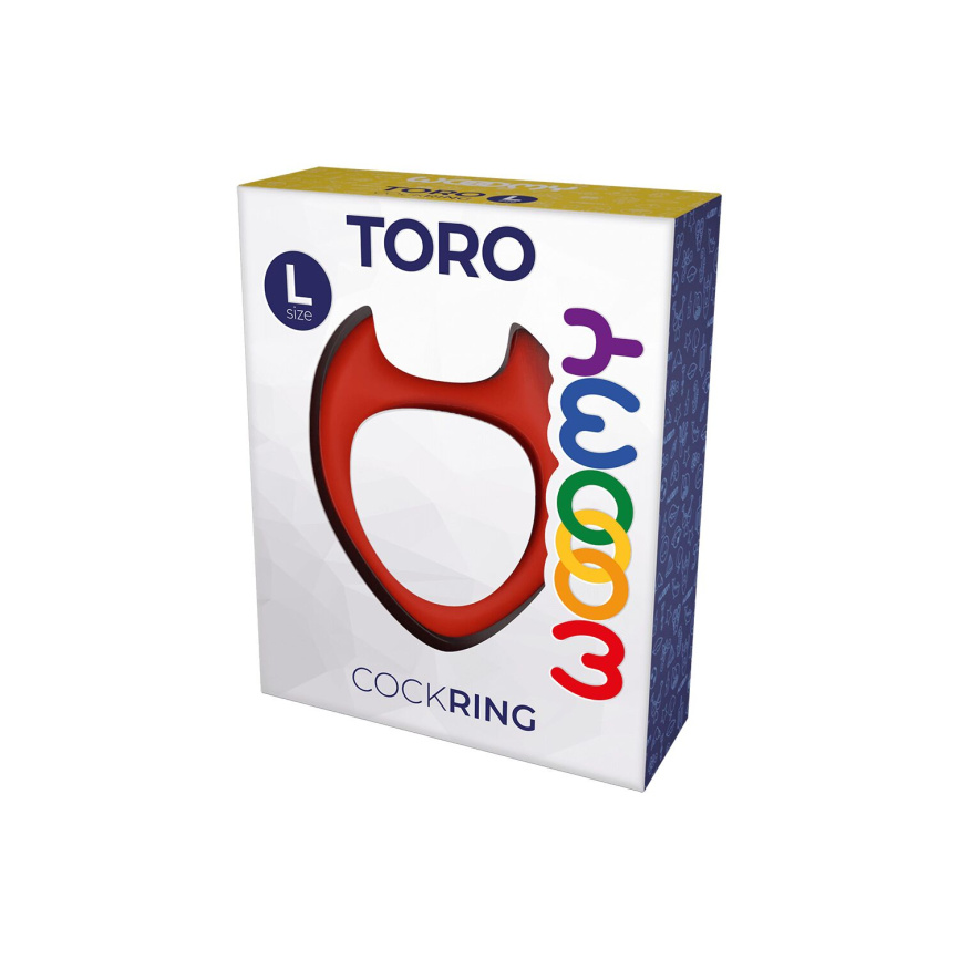 Ерекційне кільце Wooomy Toro L Red фото 3