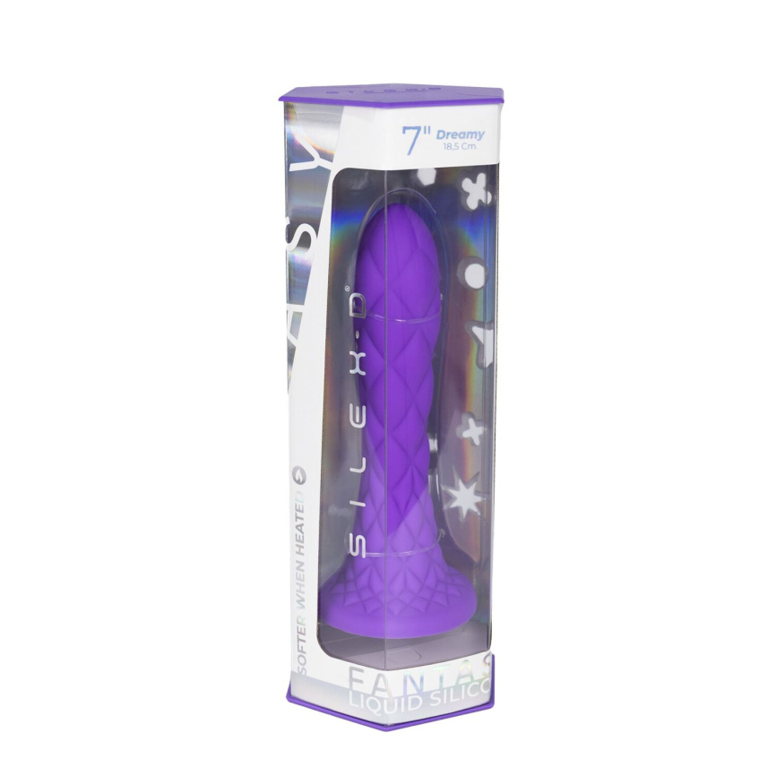 Фалоімітатор SilexD Fantasy Liquid Silicone Dreamy 7in Purple фото 9