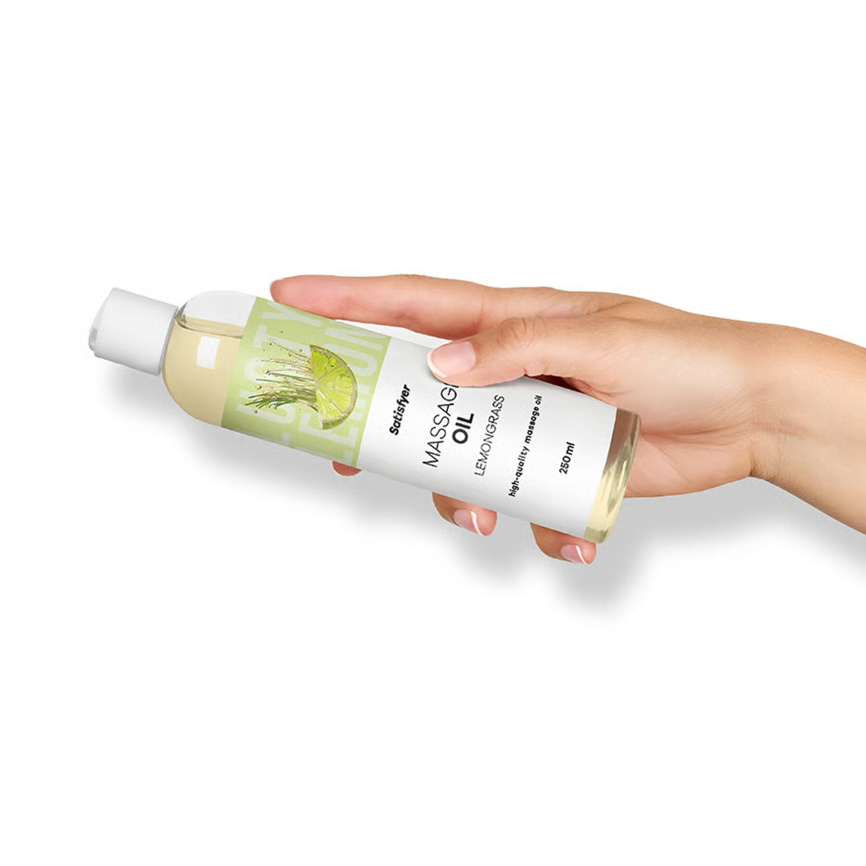 Розпродаж!!! Масажна олія Satisfyer Massage Oil Lemongrass 250 мл (термін 30.04.2027) фото 6