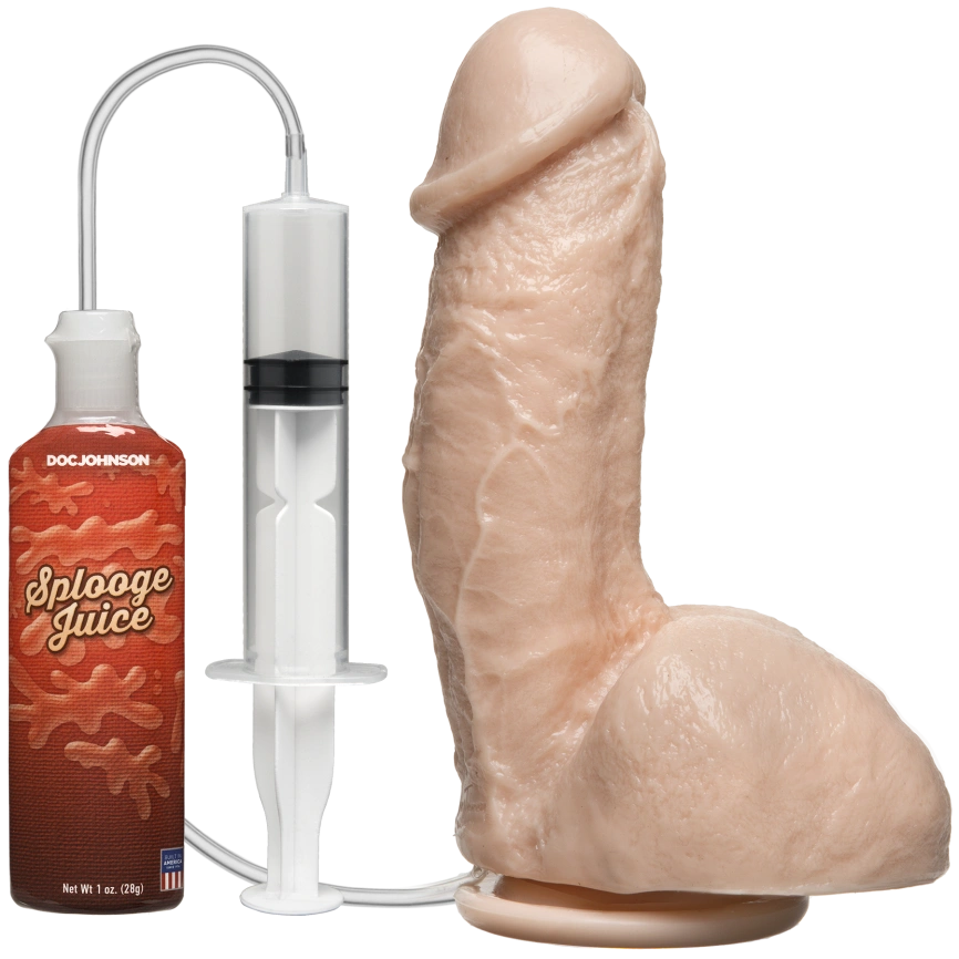 Кончающий фаллоимитатор Doc Johnson The Amazing Squirting Realistic Cock, ПВХ, диаметр 5,1см фото 1
