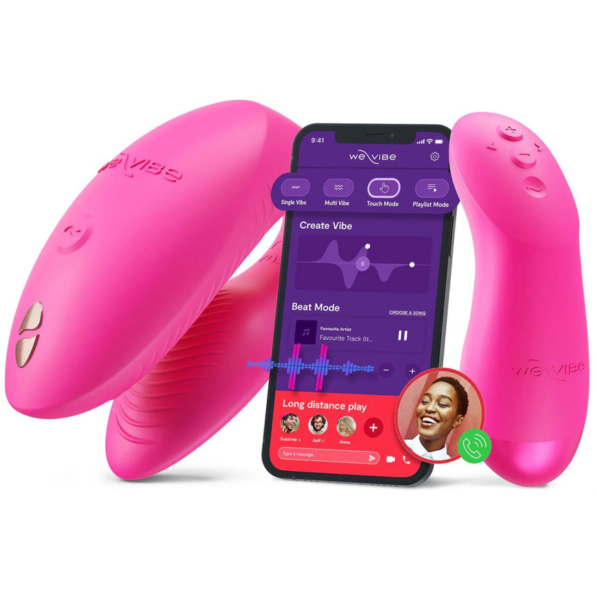 Смарт-вібратор для пар We-Vibe Chorus Pro Electric Pink фото 1