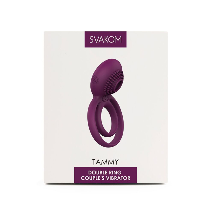 Подвійне ерекційне кільце з вібрацією Svakom Tammy Violet фото 7