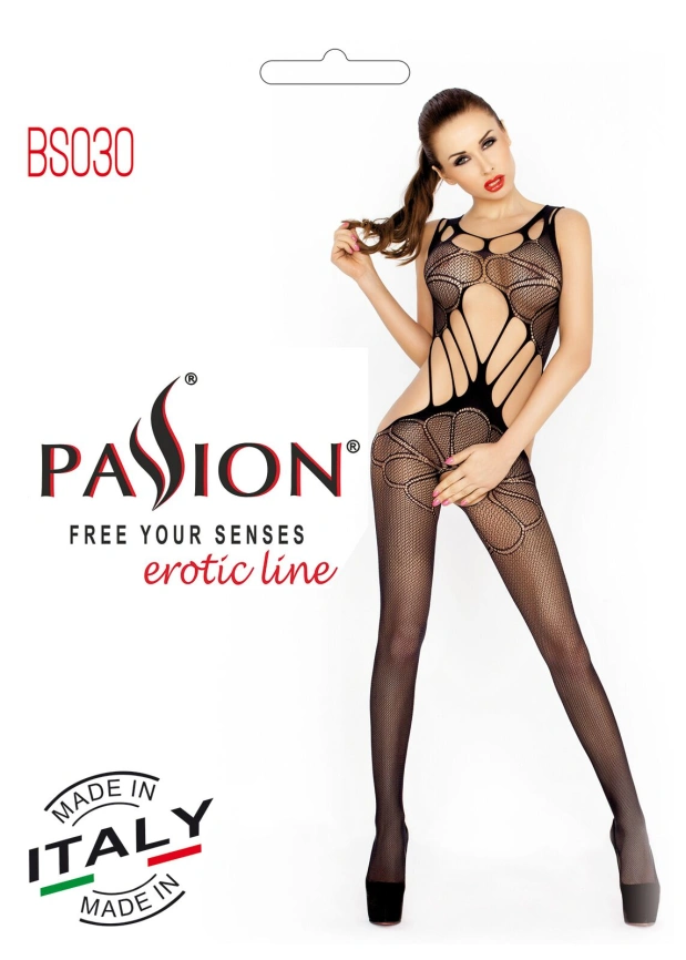 Бодистокинг Passion BS030 white, комбинезон, имитация топа и леггинсов фото 4