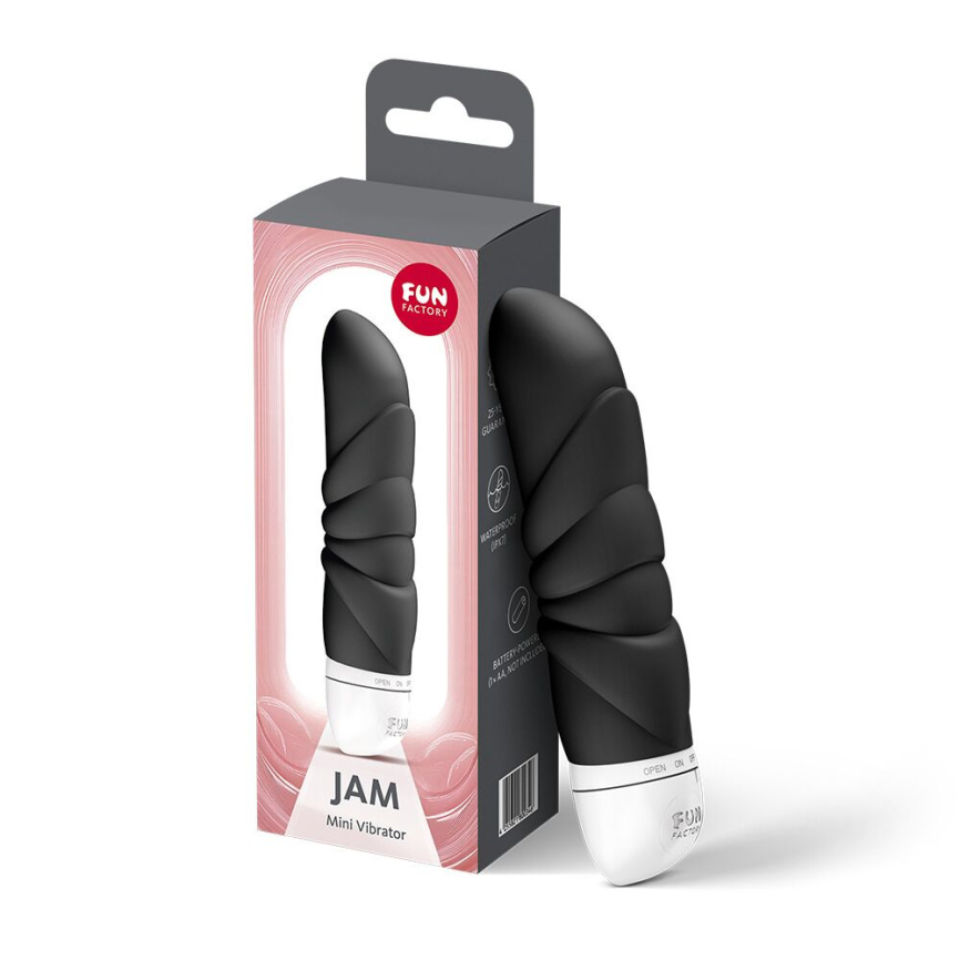 Мінівібратор Fun Factory JAM Black, підходить для клітора, рельєфний фото 3