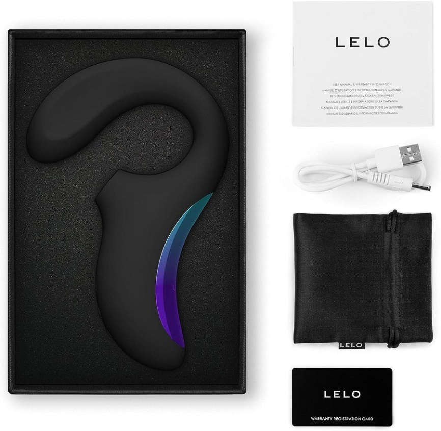 Кліторально-вагінальний звуковий стимулятор LELO Enigma WAVE Black, 3 типи стимуляції фото 5