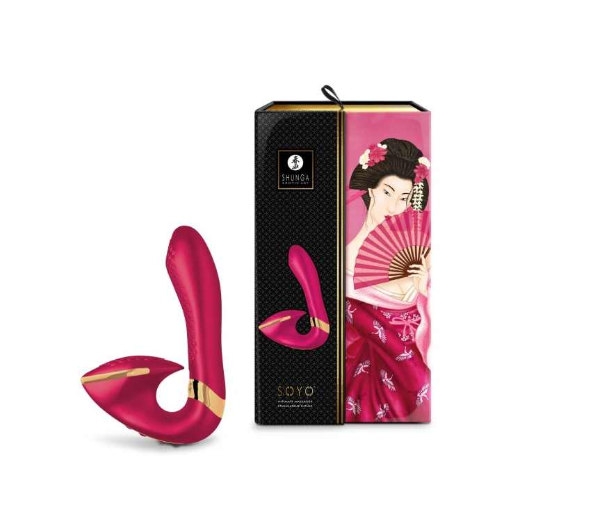 Вагинально-клиторальный вибратор Shunga Soyo Raspberry фото 6