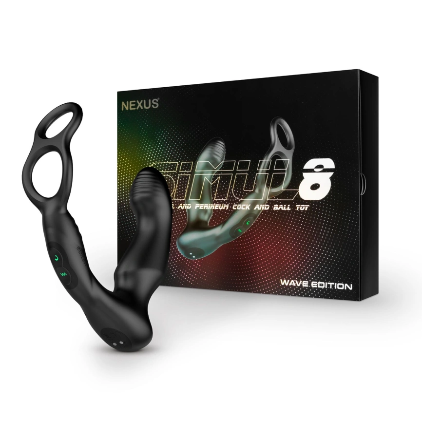 Стимулятор простаты Nexus SIMUL8 Wave Edition с эрекционным кольцом, вибрация + манящее движение ствола фото 6