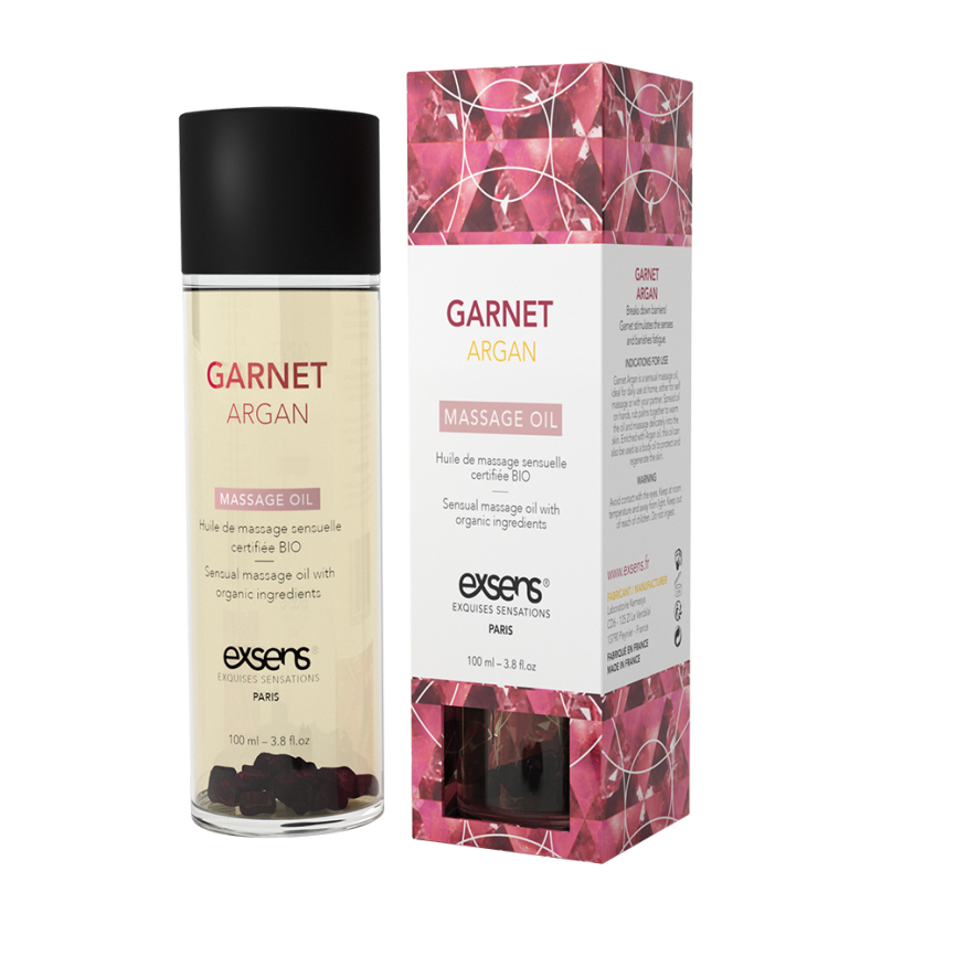 Масажна олія EXSENS Garnet Argan (чуттєве з гранатом) 100мл, натуральна фото 1