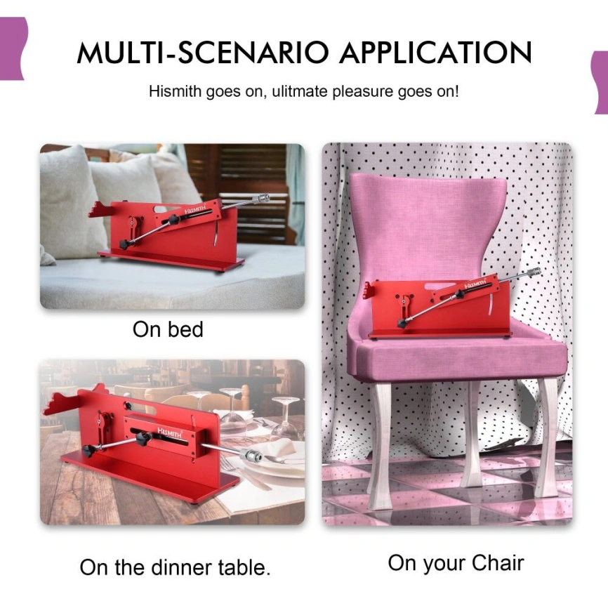 Смарт секс-машина Hismith Table Top 2.0 Pro APP Red, настольная версия фото 8