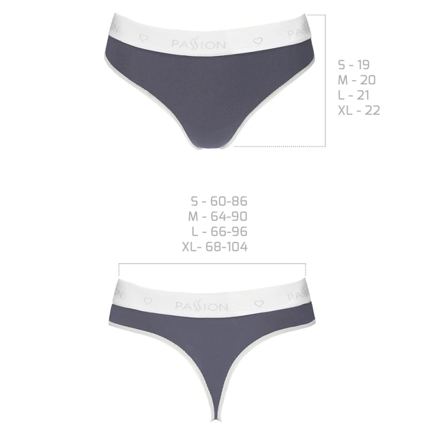 Спортивные трусики-стринги Passion PS007 PANTIES L, dark grey фото 8