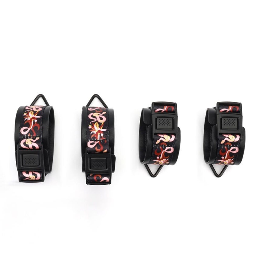БДСМ-набір LOCKINK The Flowering Serpent Bondage Set, чорний, з малюнком у вигляді змій, 7 предметів фото 10