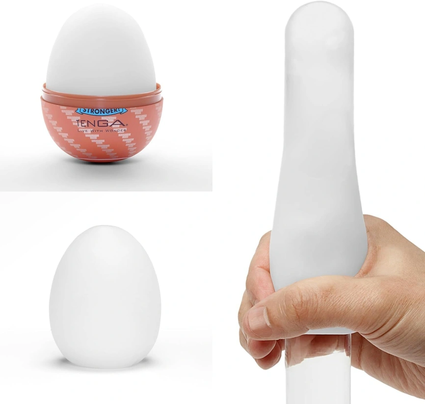 Набор мастурбаторов-яиц Tenga Egg Hard Boilded II Pack (6 яиц), плотный TPE, выпуклая текстура фото 4