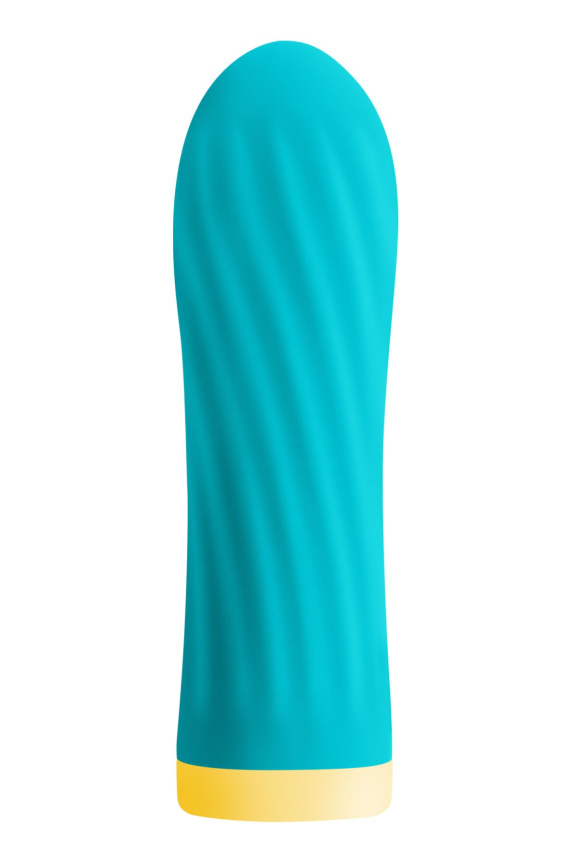 Віброкуля S Pleasures Bullets Twist & Shout Turquoise, бірюзова, ребриста поверхня, 10 режимів фото 1