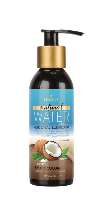 Смазка на водной основе Sensuva Natural Water-Based Exotic Coconut (125 мл) без глицерина и парабенов фото 2