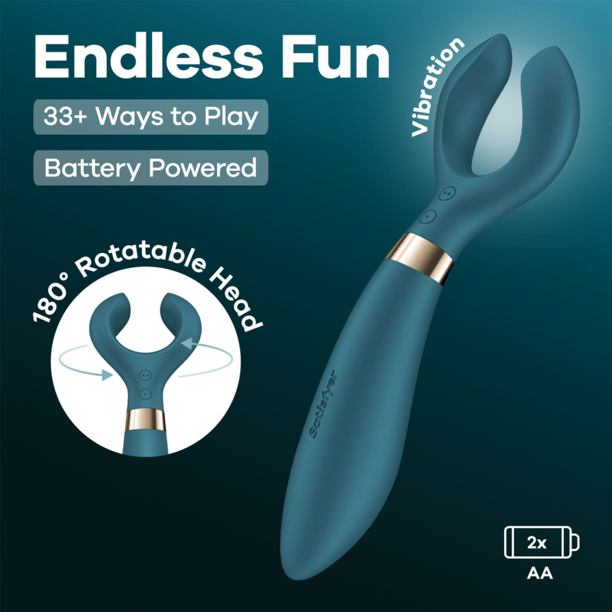 Вібратор для пар Satisfyer Endless Fun Battery Series, три мотора, багатофункціональний фото 6