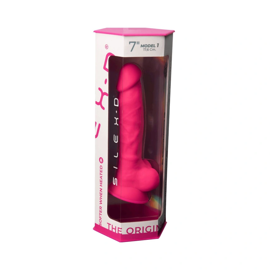 Фаллоимитатор SilexD Johnny Pink (MODEL 1 size 7in), двухслойный, силикон+Silexpan, диаметр 3,8см фото 10