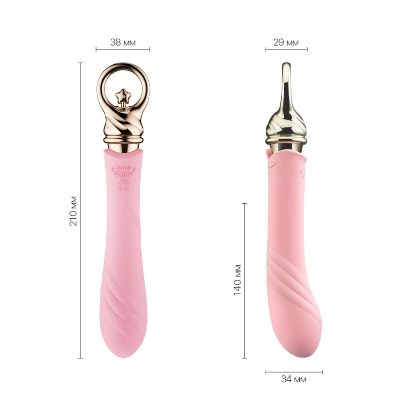 Вибратор для точки G с подогревом Zalo Sweet Magic - Courage Fairy Pink фото 10