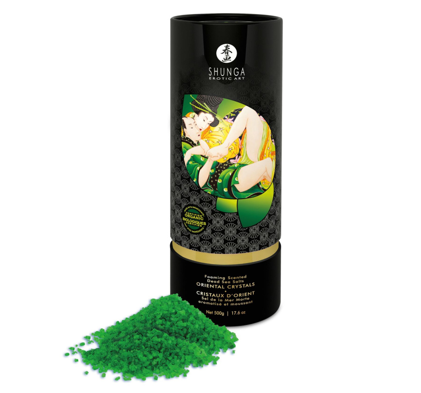 Сіль для ванни Shunga Oriental Crystals Bath Salts ORGANIC – Lotus Flower (500 г) сіль Мертвого моря фото 5