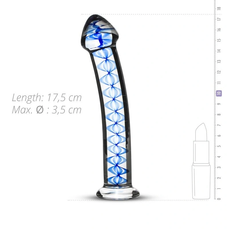 Стеклянный дилдо Gildo Glass Dildo No. 4, для точки G и простаты фото 2