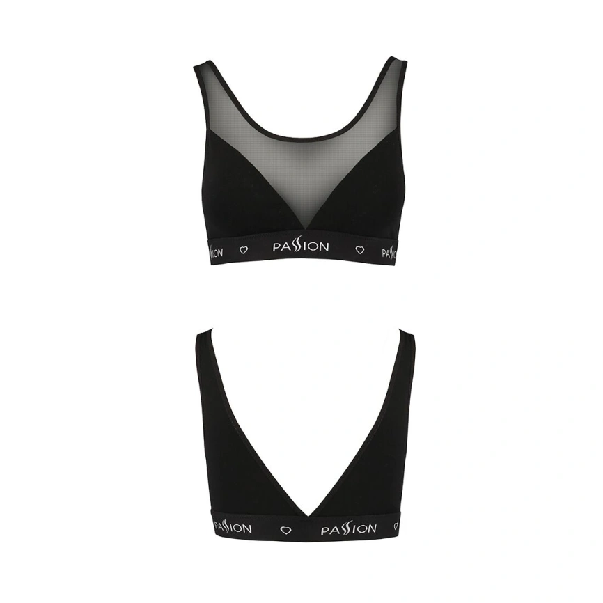 Топ с прозрачной вставкой Passion PS002 TOP XL, black фото 12