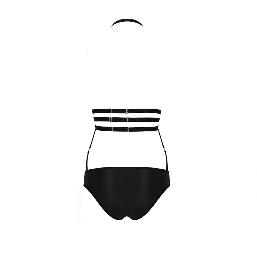 Боди монокини под латекс Passion Exclusive LAMIS BODY L/XL, black фото 8