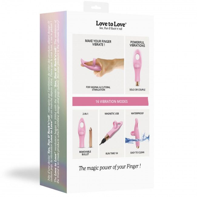 Вібратор на палець Love To Love Tickle me - BABY PINK перезаряджається, 3 варіанти використання фото 7