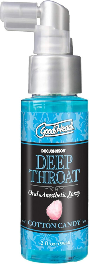 Спрей для мінету Doc Johnson GoodHead DeepThroat Spray - Cotton Candy 59 мл для глибокого мінету фото 1