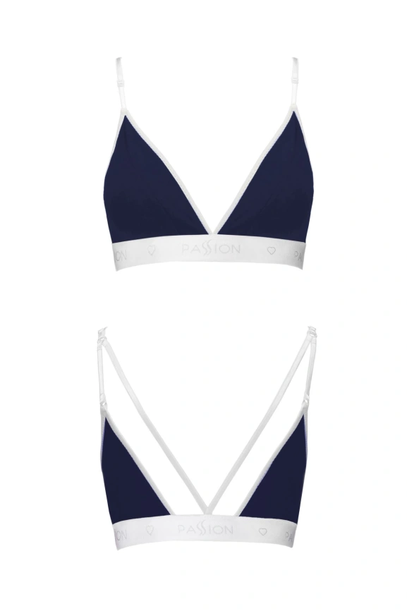 Спортивный топ с двойными бретелями Passion PS007 TOP XL, navy blue фото 4